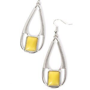 Yellow dangle earrings